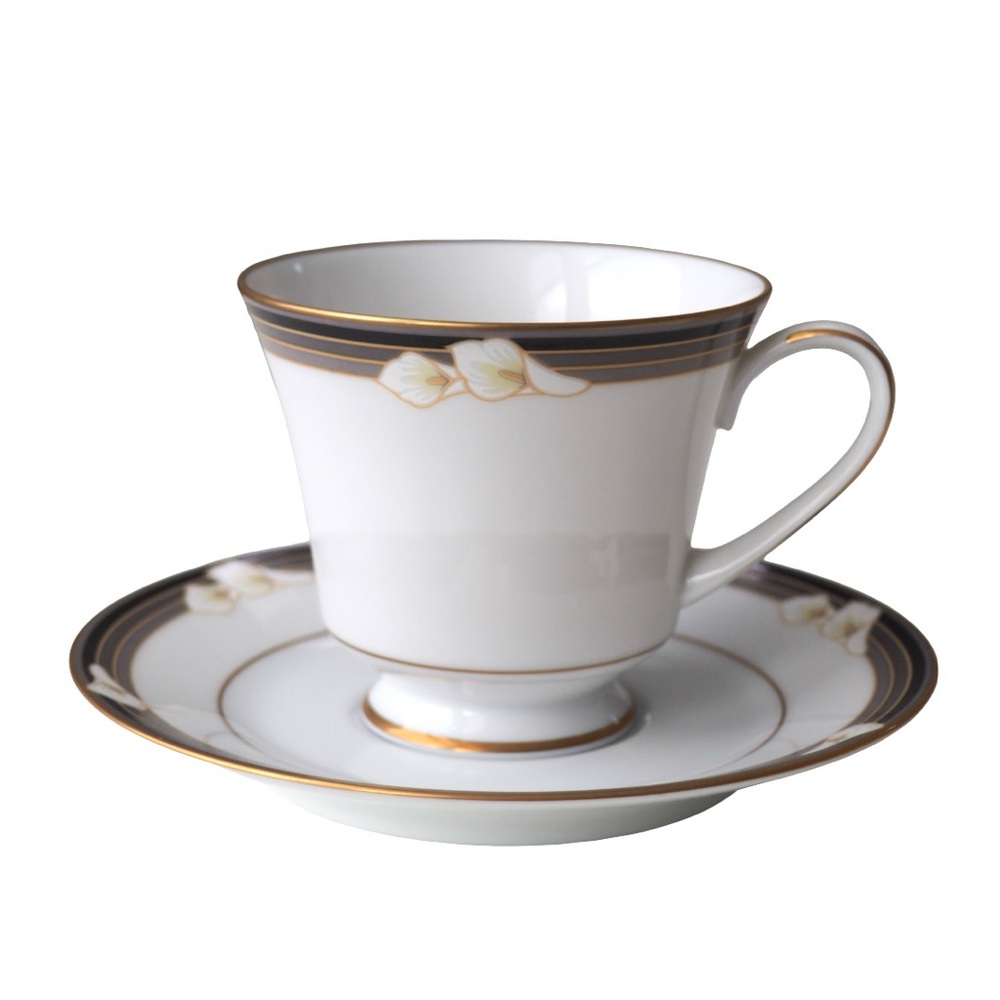 Legendary by NORITAKE Ellington 3691 Footed Cup & Saucer Set